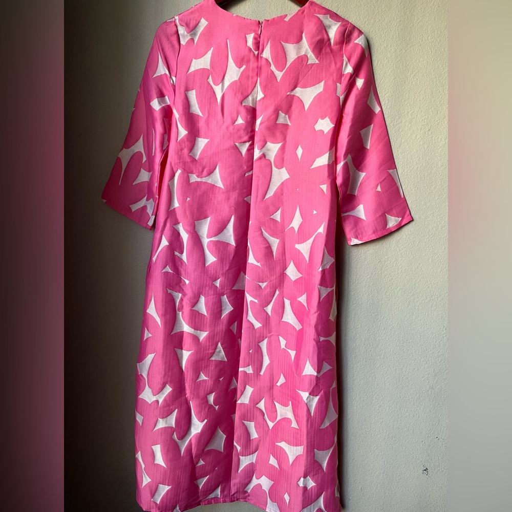Tuckernuck Kaftan pink Italian floral Jaimie Dress like new XL - Picture 4 of 9